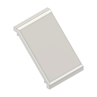MODULAR SOLUTIONS ALUMINUM GUSSET<br>90MM X 90MM GRAY PLASTIC CAP COVER FOR 40-130-1, FOR A FINISHED APPEARANCE